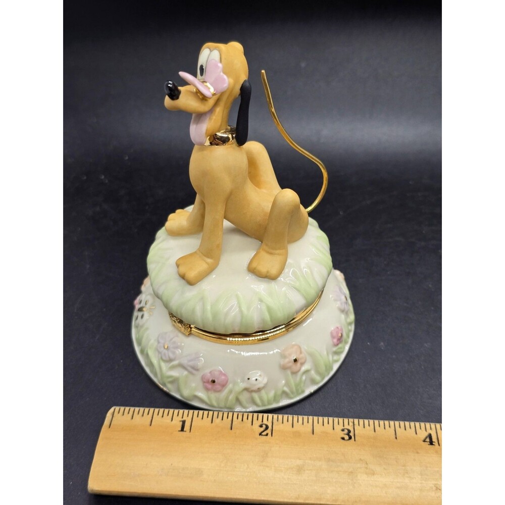 LENOX Disney A FRIEND FOR PLUTO TREASURE BOX Butterfly On Nose NEW in BOX No COA - Picture 3 of 11